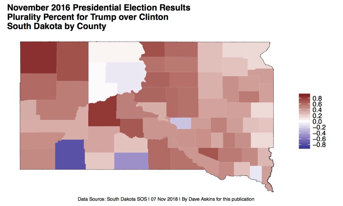 R Map Election South Dakota TRUMPOVERCLINTON2016